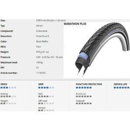 KÜLSŐ 26x1,50(559-40) MARATHON PLUS