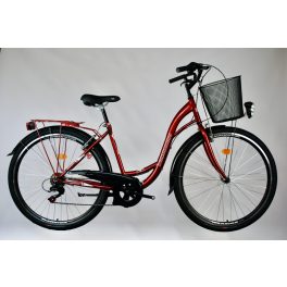 TransMontana City 28" acél 6 seb. BORDÓ