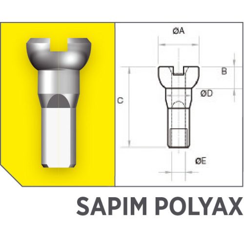 Küllőanya Sapim Polyax réz 14G 16mm ezüs